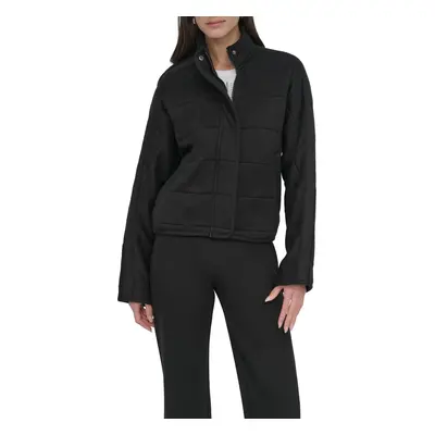 Bunda dkny l/s frnt zip quilted black