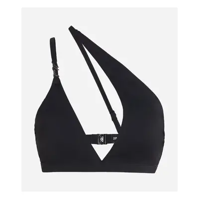 Plavky karl lagerfeld karl dna sign one shoulder top black