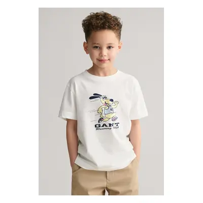 Tričko gant gant running dog print t-shirt white