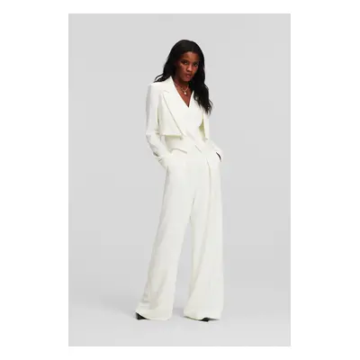 Kalhoty karl lagerfeld hun's pick tailored pants white