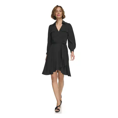 Šaty dkny balloon sleeve dress black