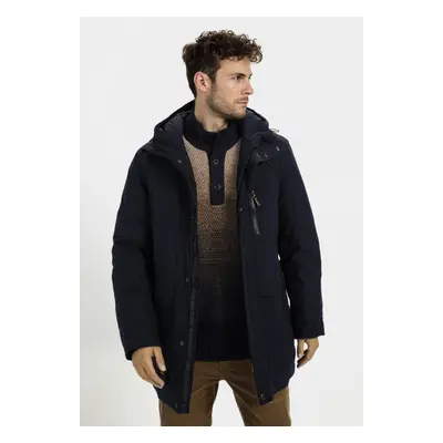 Kabát camel active coat night blue check