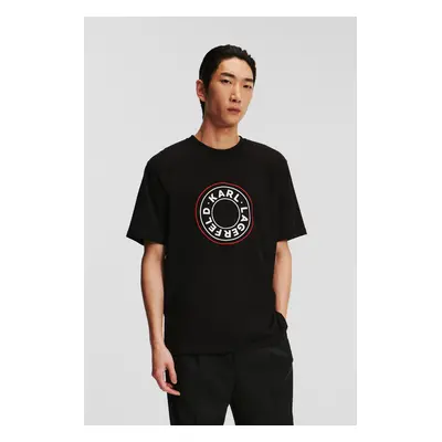 Tričko karl lagerfeld circle logo t-shirt black