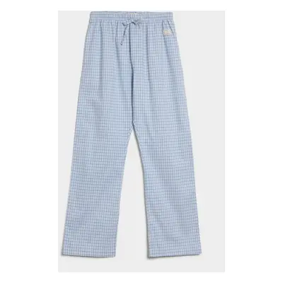 Pyžamové kalhoty gant check pajama pants capri blue