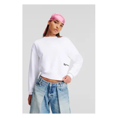 Mikina karl lagerfeld jeans klj regular bandana sweat white