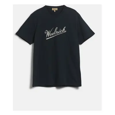 Tričko woolrich woolrich script t-shirt melton blue