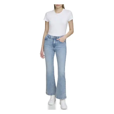 Kalhoty dkny high rise flare chambers wash