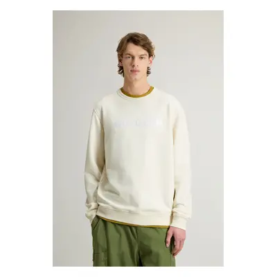 Mikina woolrich light fleece crewneck jet stream