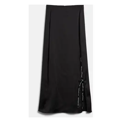 Sukně karl lagerfeld jeans klj satin maxi skirt black