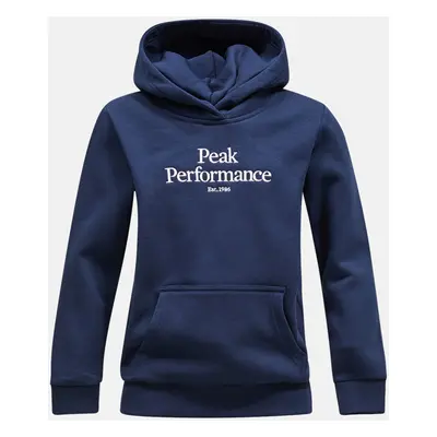 Mikina peak performance jr original hood blue shadow