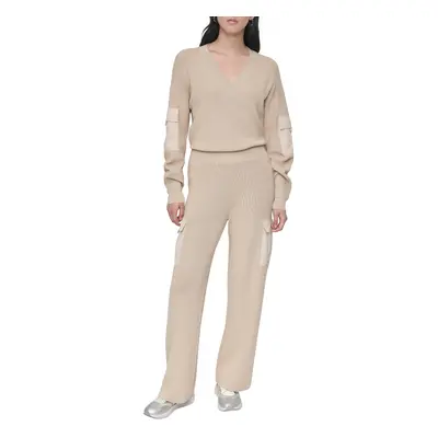 Tepláky dkny swtr pant w/ satin p chino khaki