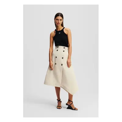 Sukně karl lagerfeld trench skirt cement