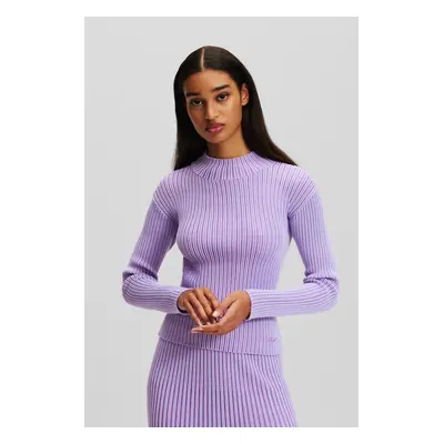 Svetr karl lagerfeld lurex knit top sweet lavender/deep purple