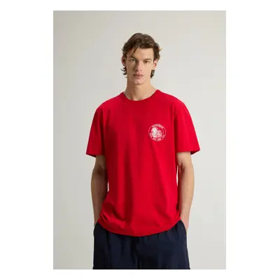 Tričko woolrich graphic t-shirt barbados cherry