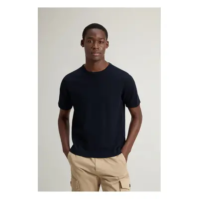 Svetr woolrich knitted t-shirt melton blue