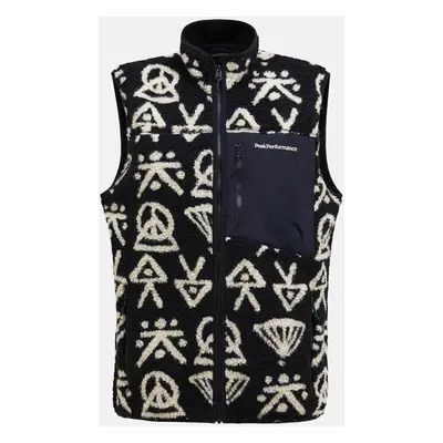 Vesta peak performance m graphic pile vest black