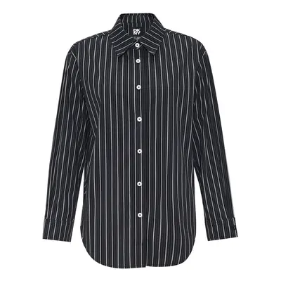 Košile dkny long sleeve shirt wi bk/gry stripes