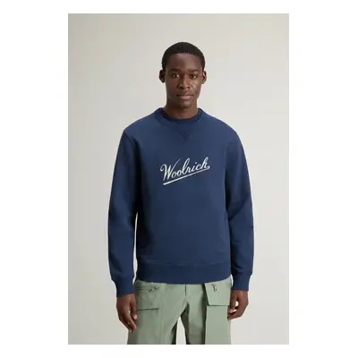 Mikina woolrich mouline crewneck melton blue