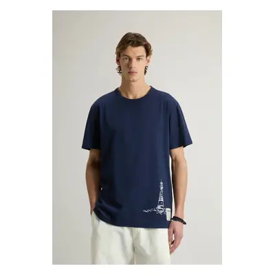 Tričko woolrich offshore t-shirt dream blue