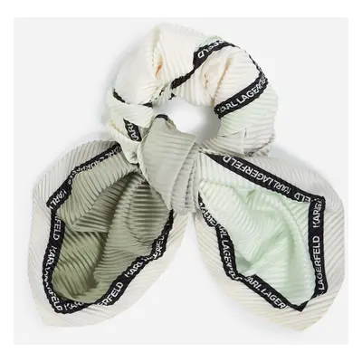 Šátek karl lagerfeld k/monogram degr pleated scarf oil green