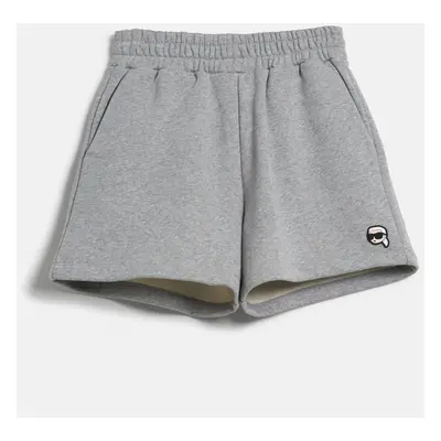 Šortky karl lagerfeld ikon patch sweatshorts light grey melange