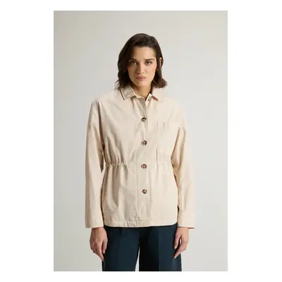 Košile woolrich gabardine overshirt light oak