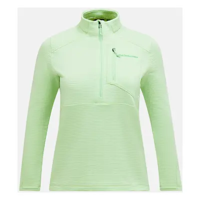 Mikina peak performance w trail polartec half zip vivid green