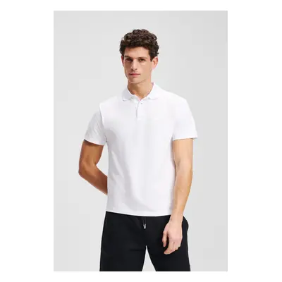 Tričko karl lagerfeld kameo logo pique polo white