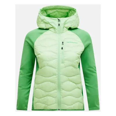 Bunda peak performance w helium down hybrid hood vivid green