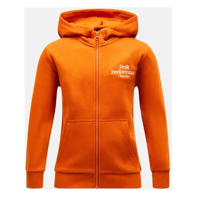 Mikina peak performance jr original zip hood gold flame