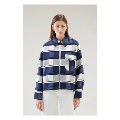 Bunda woolrich summer gentry timber jacket twilight blue check