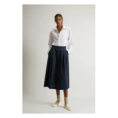 Sukně woolrich easy full skirt melton blue