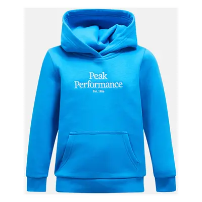 Mikina peak performance jr original hood brilliant blue