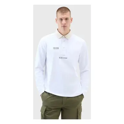 Polokošile woolrich long sleeves polo bright white