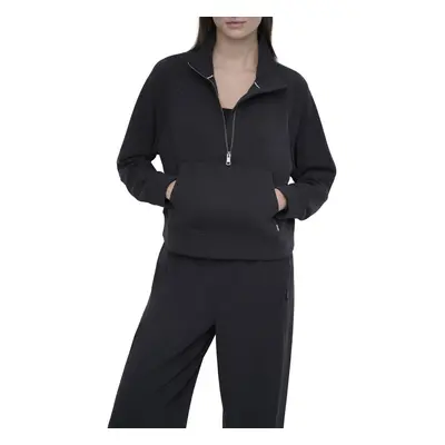 Mikina dkny highline rib 1/2 zip black