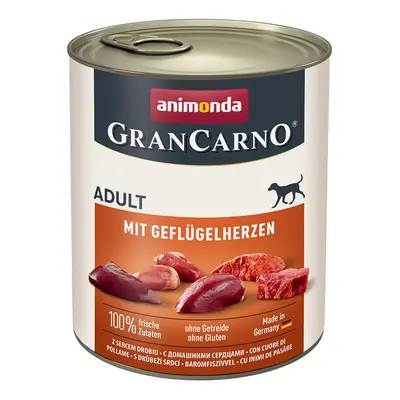 Animonda GranCarno Adult s drůbežími srdci 6x800g