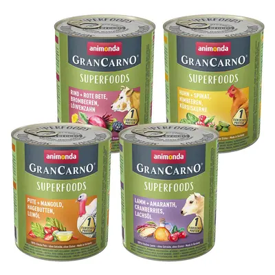 Animonda GranCarno Superfood, kombinované balení, 24 × 800 g