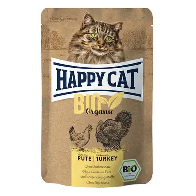 Happy Cat Bio Pouch kuře a krůta 24 × 85 g