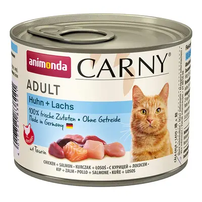 Animonda Carny Adult Kuřecí a losos, 200g konzervy 24x200g