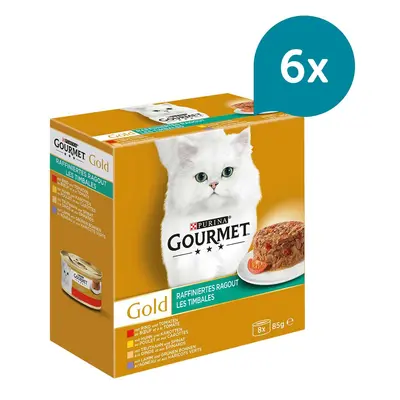 GOURMET Gold Rafinované ragú kombinované balení 48 × 85 g