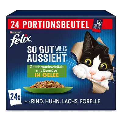 FELIX So gut wie es aussieht v želé rozmanitost chutí země se zeleninou, 24× 85 g