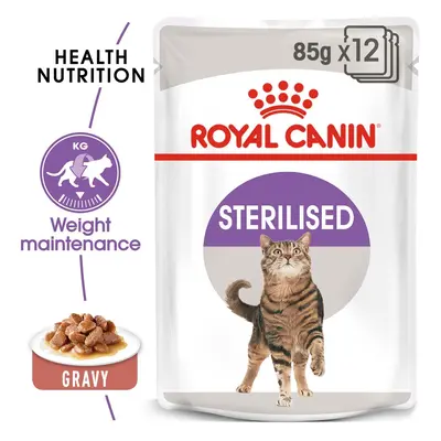 ROYAL CANIN STERILISED mokré krmivo v omáčce pro kastrované kočky 48 × 85 g