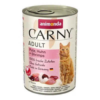 Animonda Carny Adult krůtí maso, kuřecí maso a krevety 24x400g