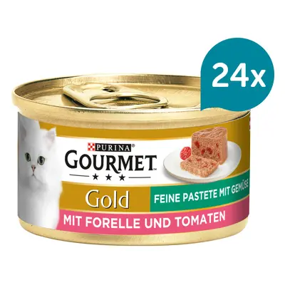 Gourmet Gold Jemná paštika pstruh s rajčaty 24 × 85 g