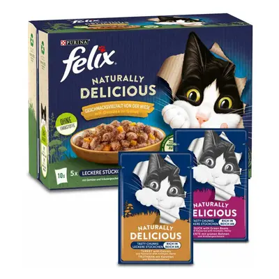 FELIX Naturally Delicious rozmanitost z louky 10 × 80 g