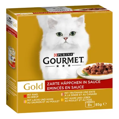 GOURMET Gold Jemné kousky, variace chutí 48 × 85 g