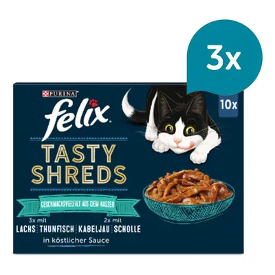 FELIX Tasty Shreds výběr z vody 30 × 80 g