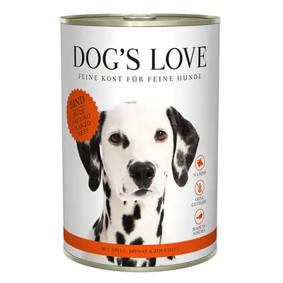 Dog's Love Classic hovězí maso s jablky, špenátem a cuketou 12x400g