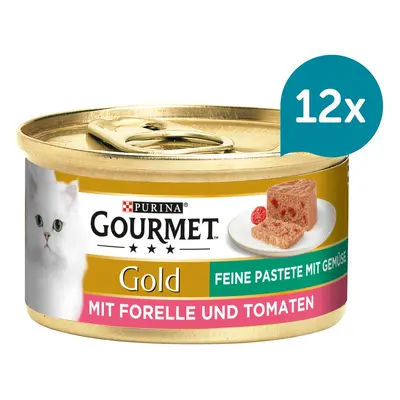 Gourmet Gold Jemná paštika pstruh s rajčaty 12 × 85 g