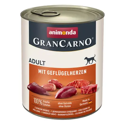 Animonda GranCarno Adult s drůbežími srdci 24x800g